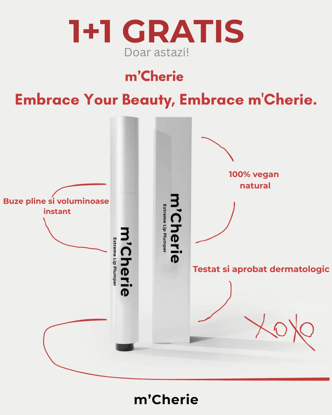 Extreme Lip Plumper m'Cherie 1+1 FREE